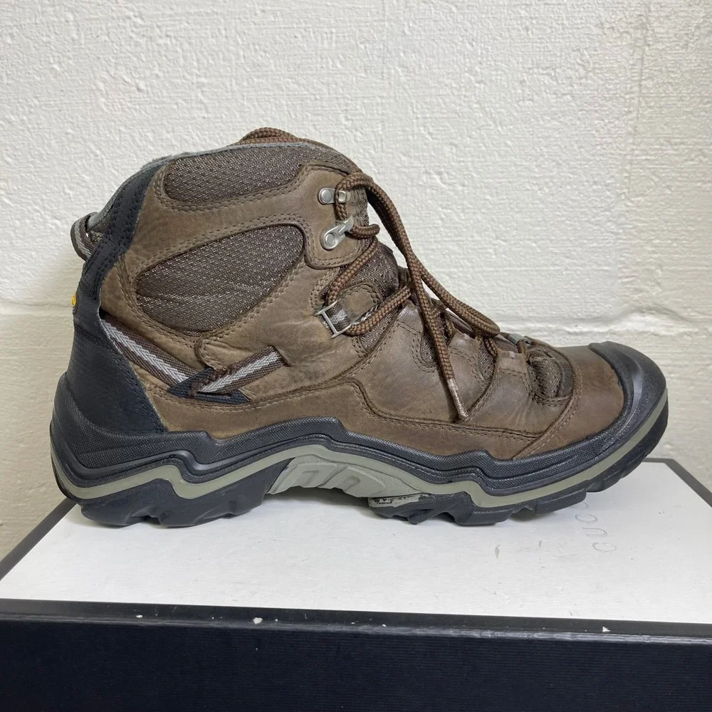 Keen Durand II 1011550 Brown Leather Waterproof Hiking Boots Lace up Men's 14 US